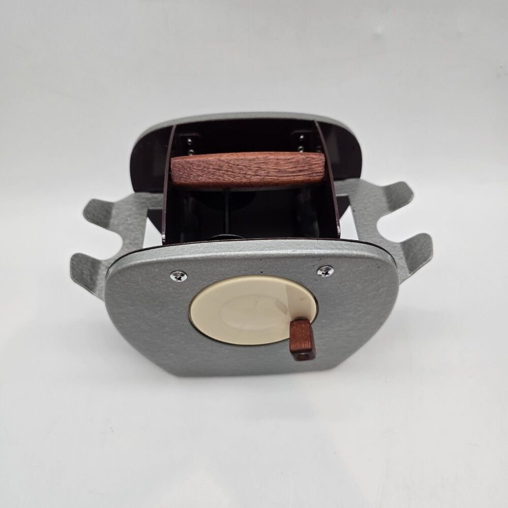 Vintage Nestor Johnson Card Shuffler Hand Crank MCM Metal Wood